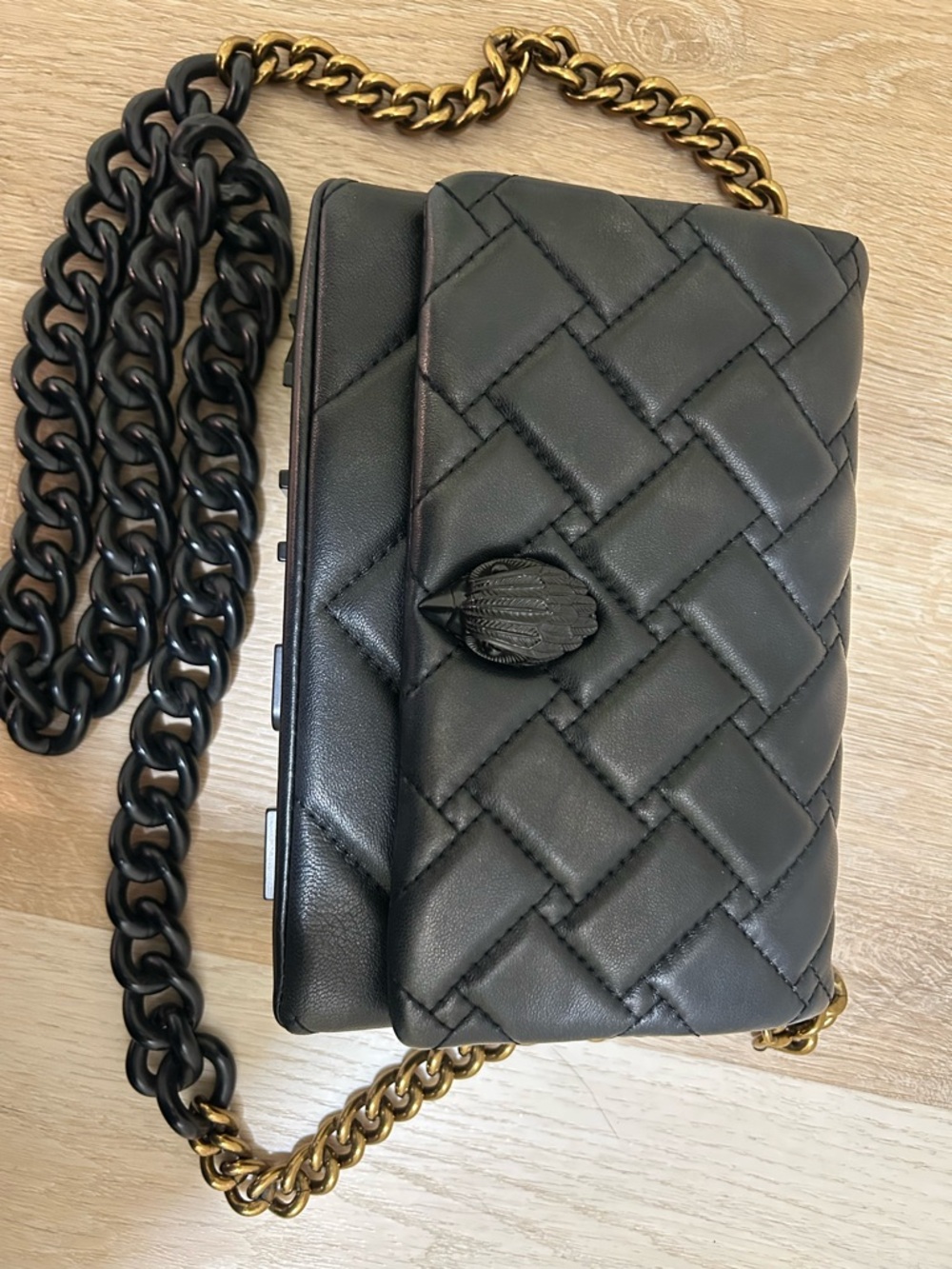 Kurt Geiger Black Quilted - Mini Kensington Kurt Bag